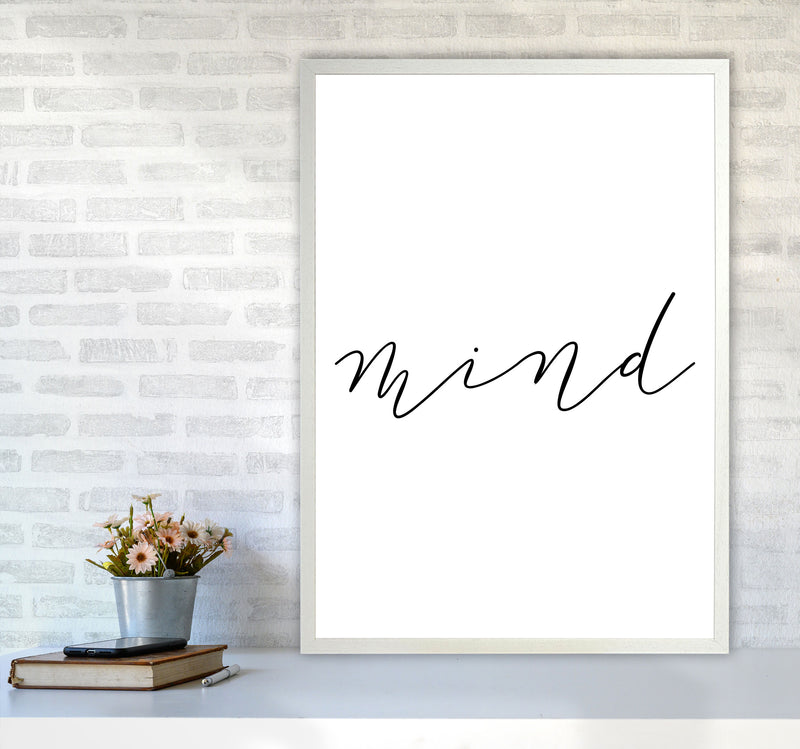 Mind Framed Typography Wall Art Print A1 Oak Frame