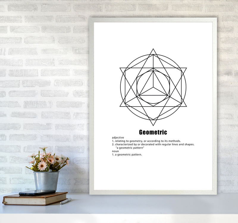 Geometric Meaning 6 Modern Print A1 Oak Frame
