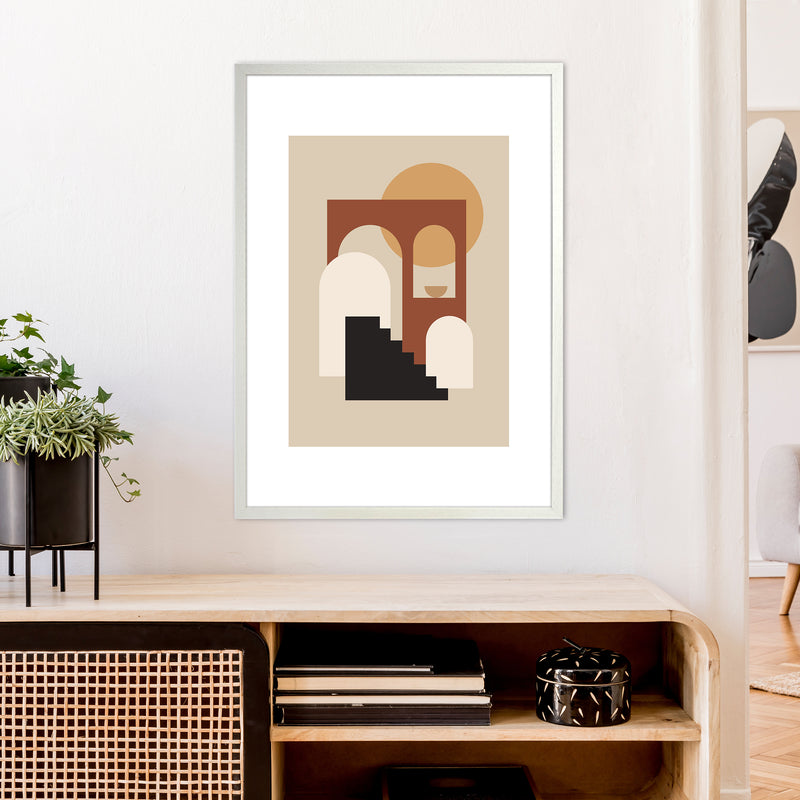 Mica Sand Stairs To Sun N16  Art Print by Pixy Paper A1 Oak Frame