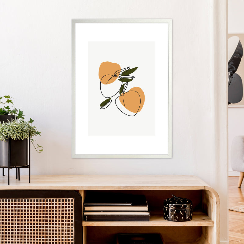 Mica Apricots N3  Art Print by Pixy Paper A1 Oak Frame