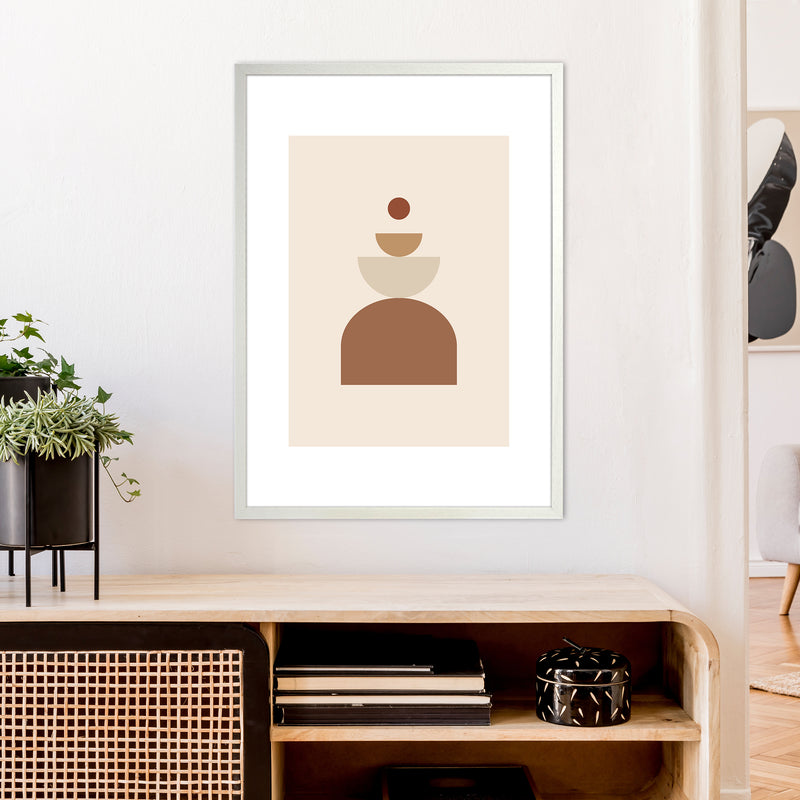 Mica Sand N23  Art Print by Pixy Paper A1 Oak Frame