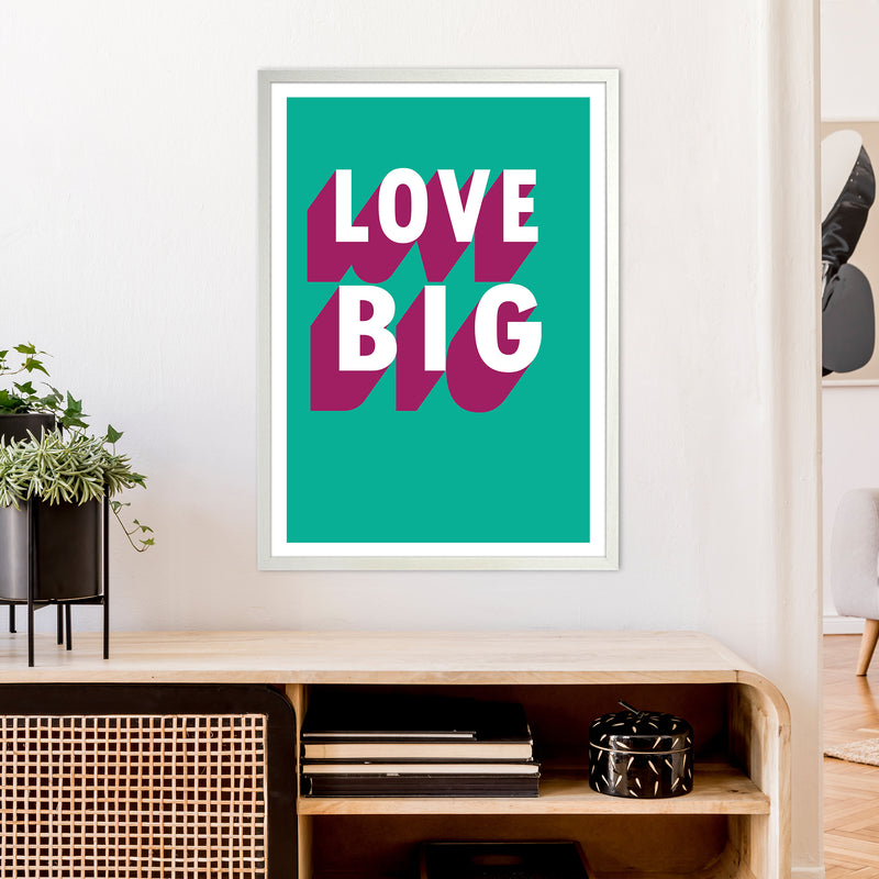 Love Big Shadow  Art Print by Pixy Paper A1 Oak Frame