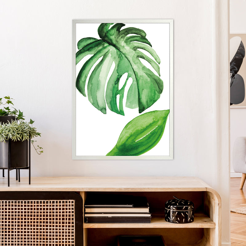 Large Leaf Exotic  Art Print by Pixy Paper A1 Oak Frame
