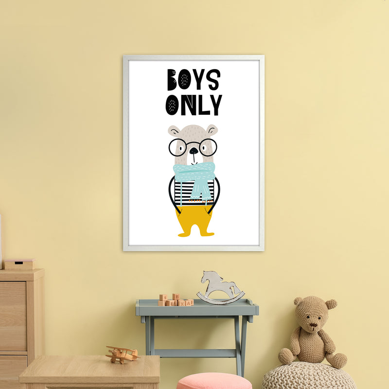 Boys Rule Pop  Art Print by Pixy Paper A1 Oak Frame