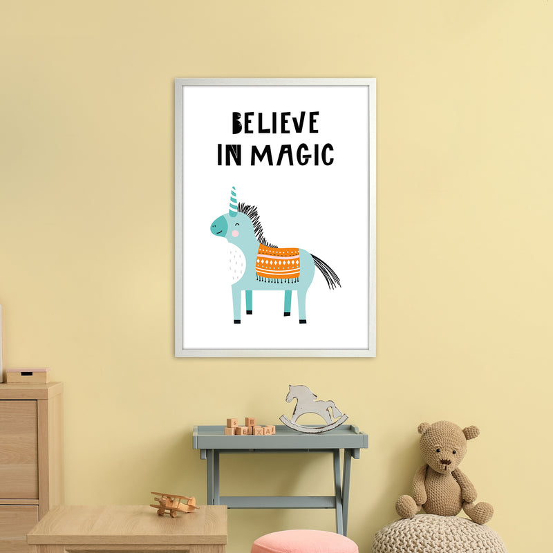 Believe In Magic Animal Pop  Art Print by Pixy Paper A1 Oak Frame