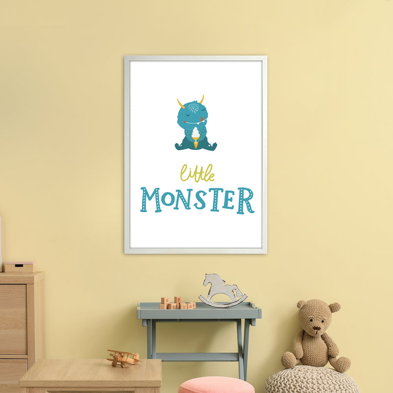 Little Monsters Ice Cream  Art Print by Pixy Paper A1 Oak Frame