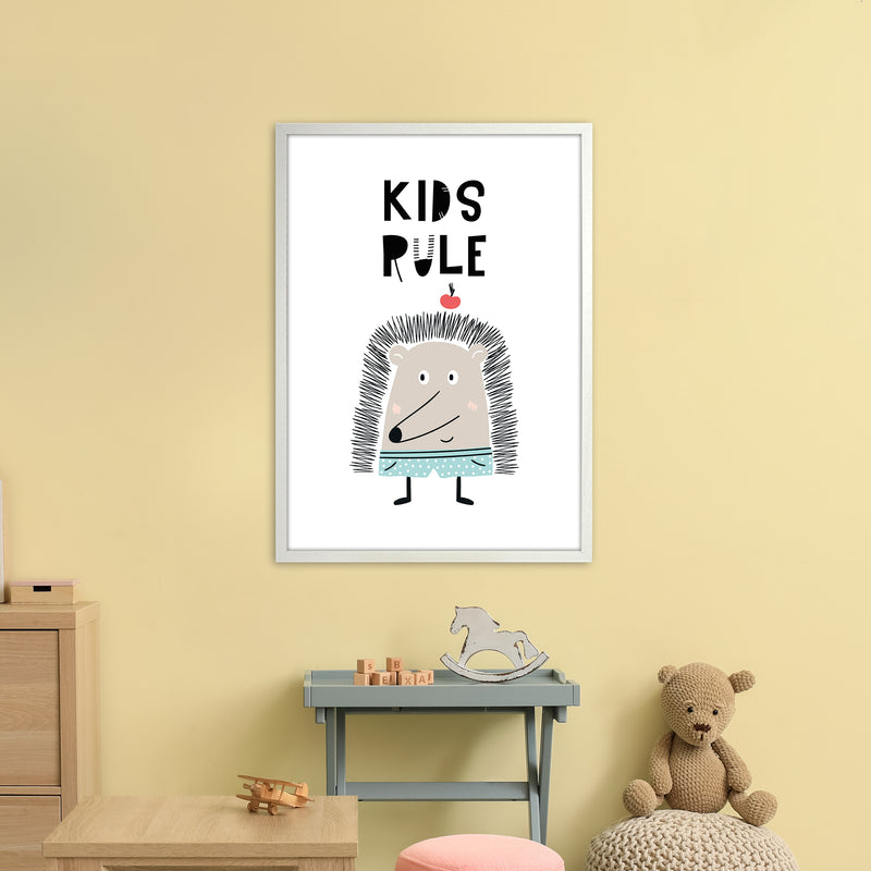 Kids Rule Animal Pop  Art Print by Pixy Paper A1 Oak Frame