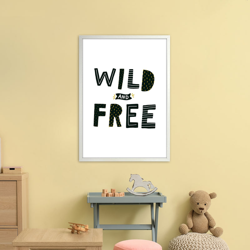 Wild And Free  Art Print by Pixy Paper A1 Oak Frame