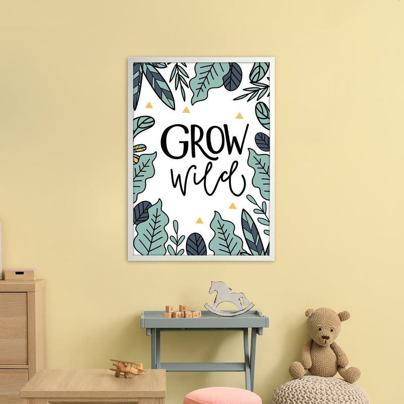 Grow Wild  Art Print by Pixy Paper A1 Oak Frame
