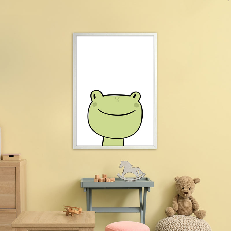 Frog  Art Print by Pixy Paper A1 Oak Frame
