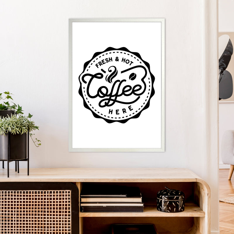 Fresh And Hot Coffee  Art Print by Pixy Paper A1 Oak Frame