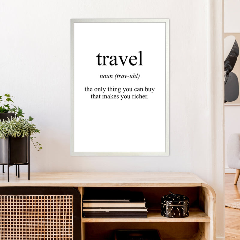 Travel Meaning  Art Print by Pixy Paper A1 Oak Frame