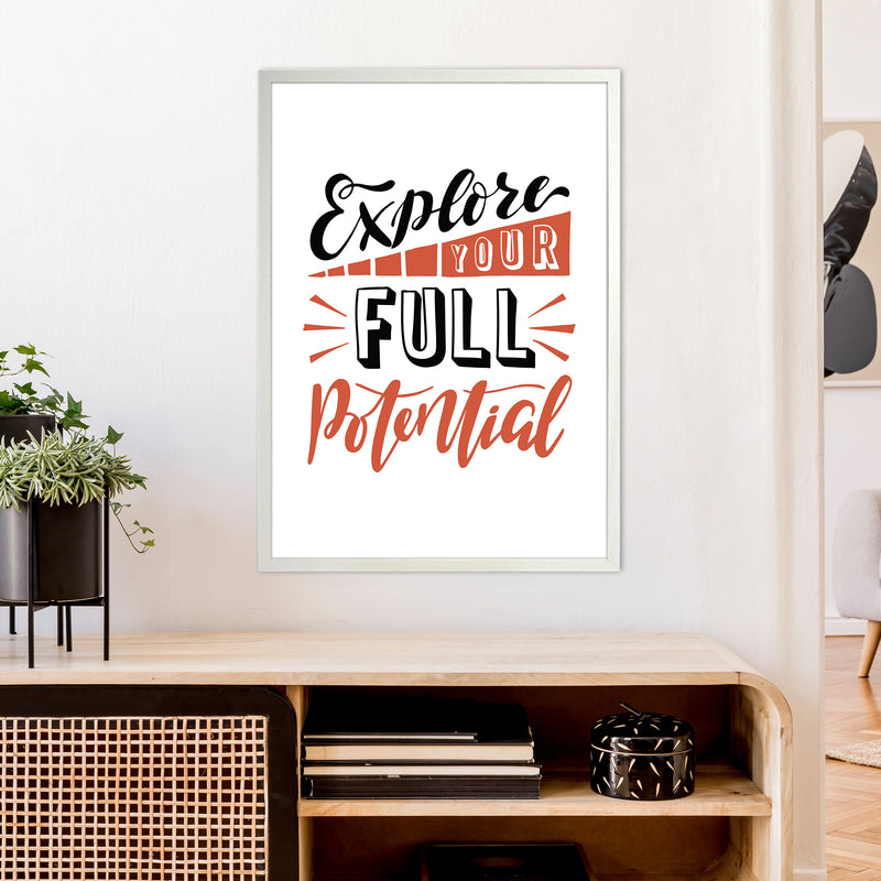 Explore Your Full Potential  Art Print by Pixy Paper A1 Oak Frame