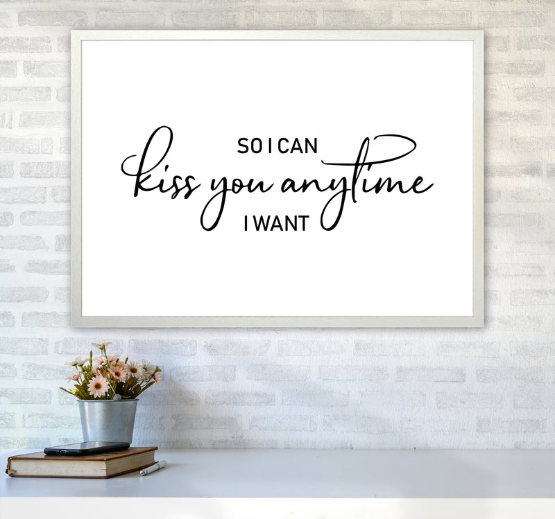 So I Can Kiss You Anytime  Art Print by Pixy Paper A1 Oak Frame