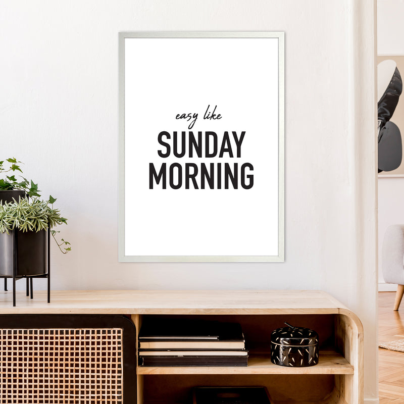 Easy Like Sunday Morning  Art Print by Pixy Paper A1 Oak Frame