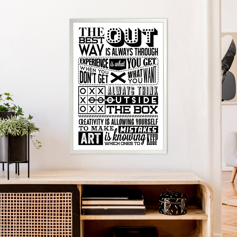 The Best Way Out Vintage  Art Print by Pixy Paper A1 Oak Frame