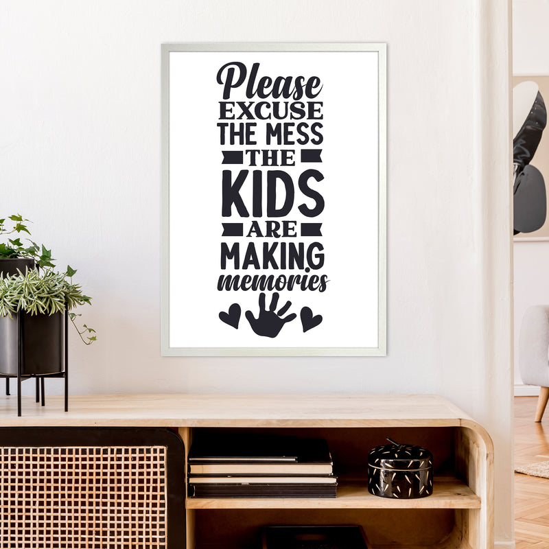 Please Excuse The Mess  Art Print by Pixy Paper A1 Oak Frame