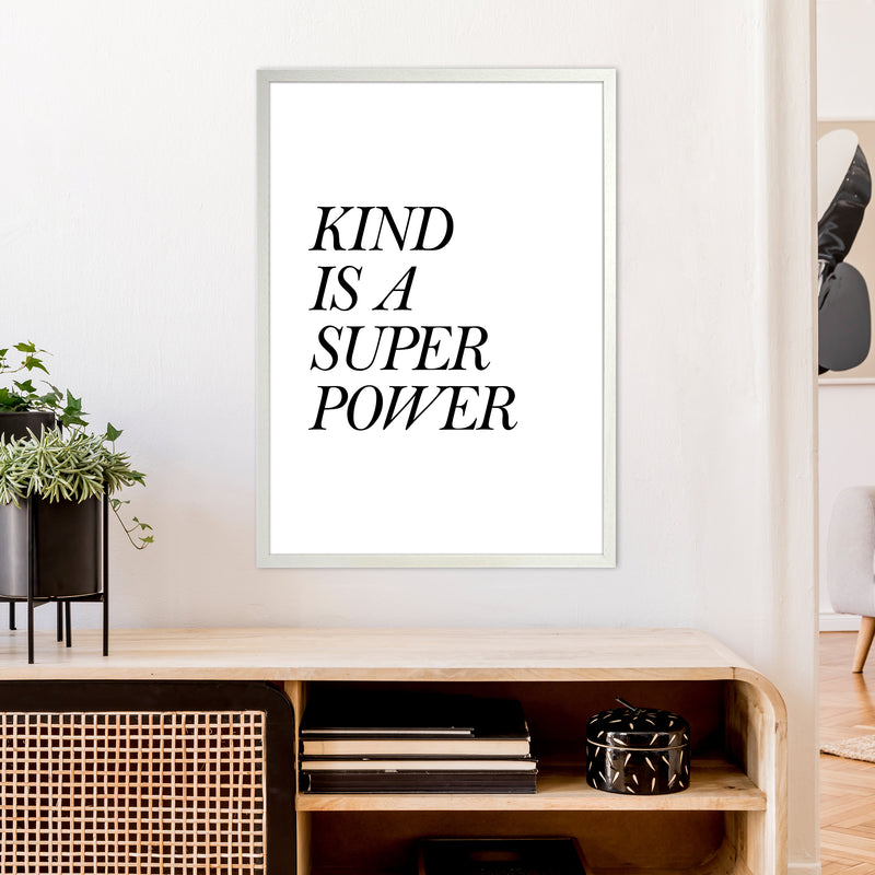 Kind Is A Super Power  Art Print by Pixy Paper A1 Oak Frame