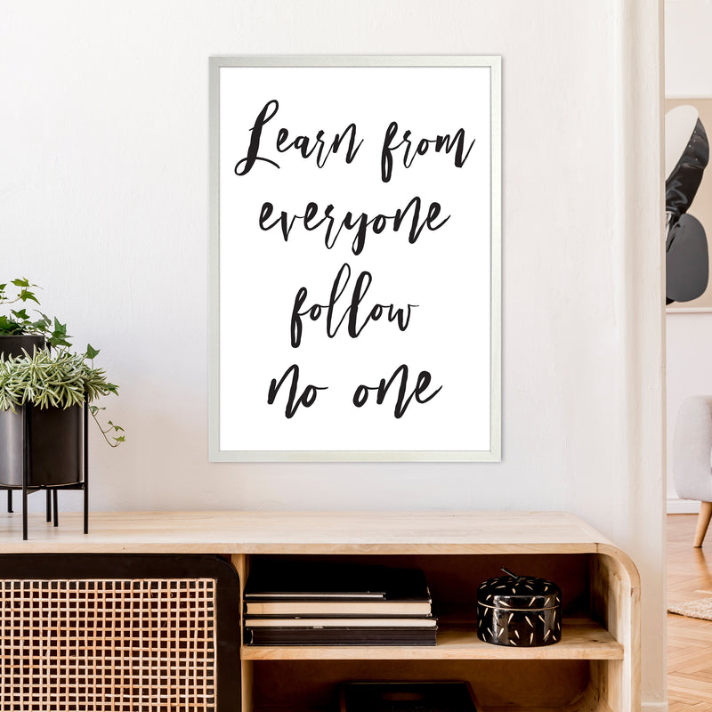 Learn From Everyone  Art Print by Pixy Paper A1 Oak Frame