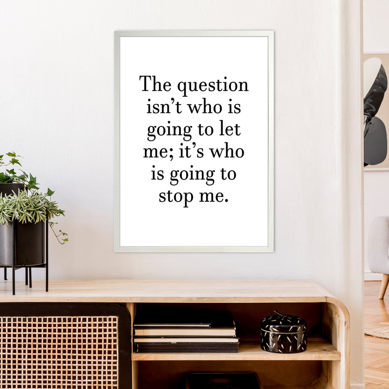 The Question Isn'T  Art Print by Pixy Paper A1 Oak Frame