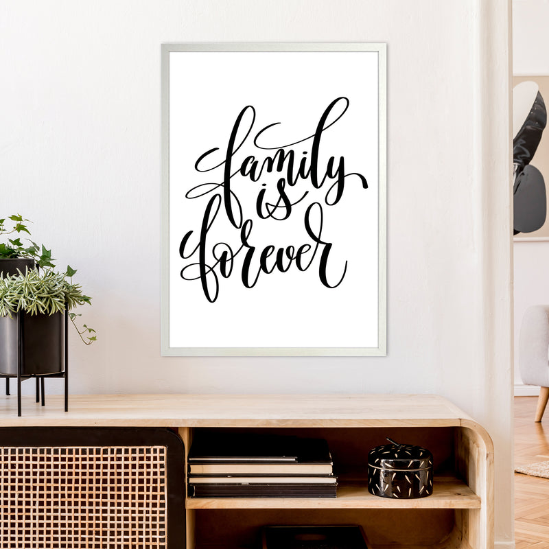 Family Is Forever  Art Print by Pixy Paper A1 Oak Frame