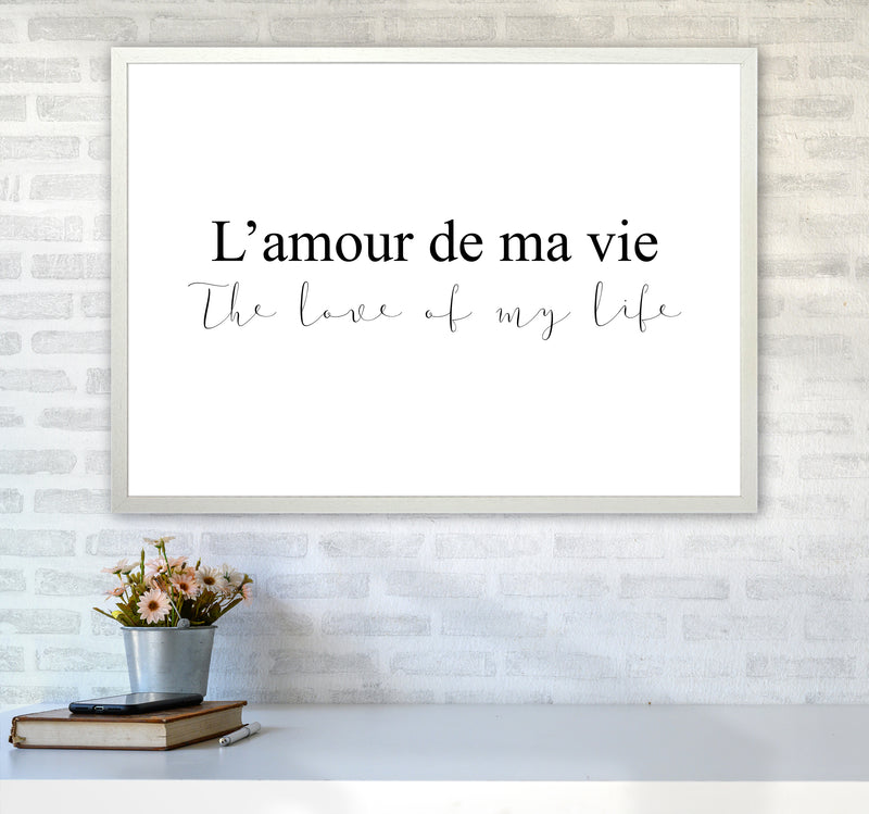 L'Amour De Ma Vie  Art Print by Pixy Paper A1 Oak Frame