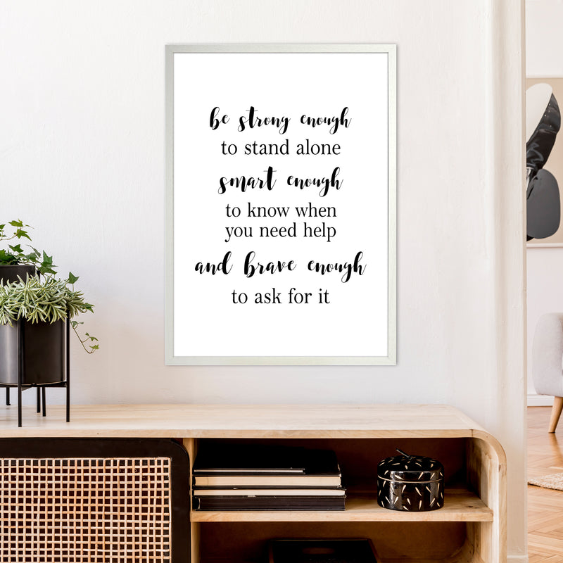 Be Strong Enough  Art Print by Pixy Paper A1 Oak Frame