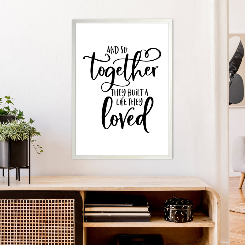 And So Together  Art Print by Pixy Paper A1 Oak Frame