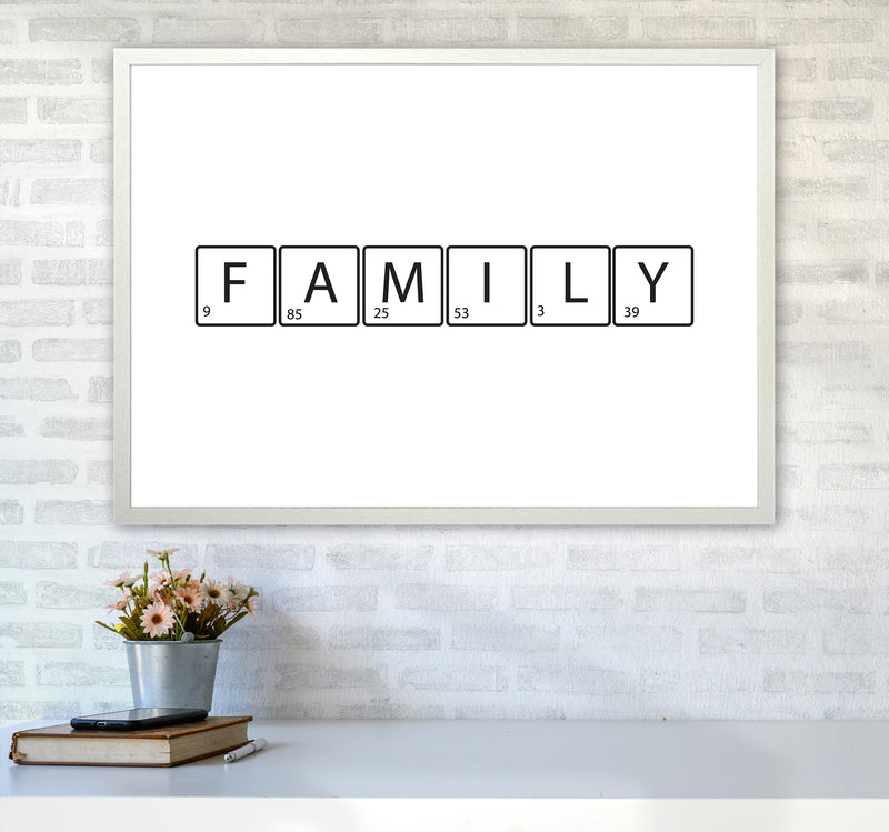 Family Letters  Art Print by Pixy Paper A1 Oak Frame