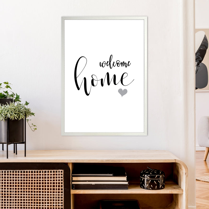 Welcome Home  Art Print by Pixy Paper A1 Oak Frame