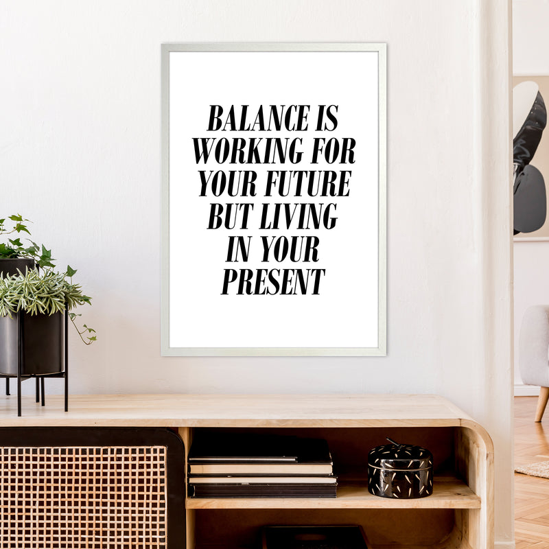 Balance Is  Art Print by Pixy Paper A1 Oak Frame