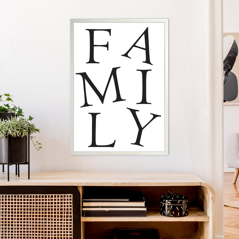Family  Art Print by Pixy Paper A1 Oak Frame