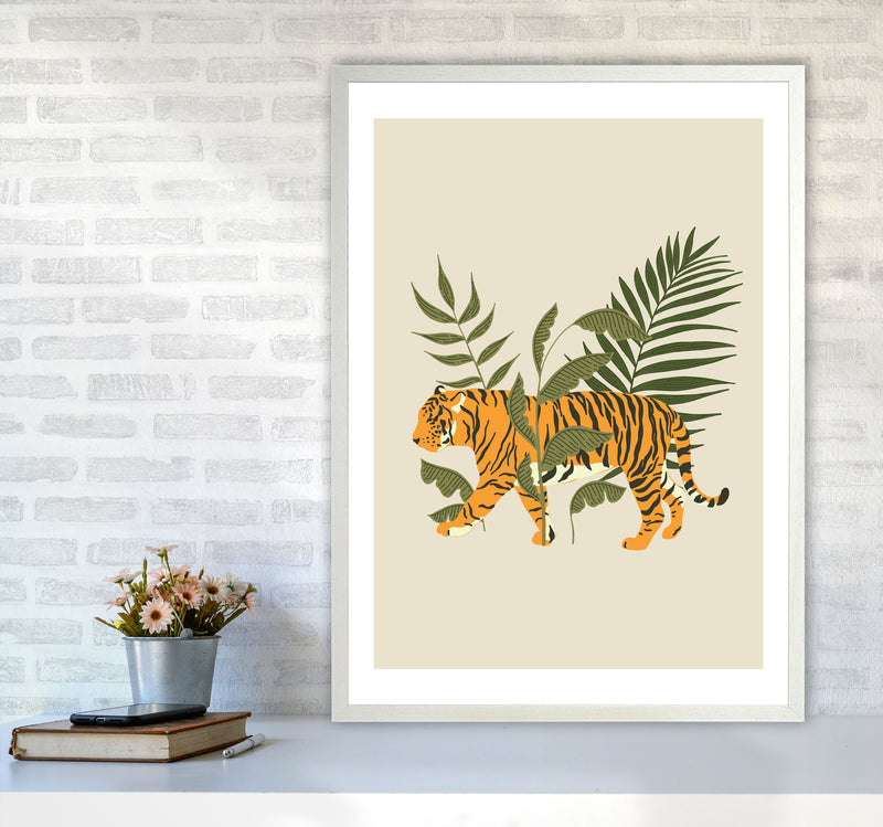 Wild Collection Tiger Art Print by Pixy Paper A1 Oak Frame