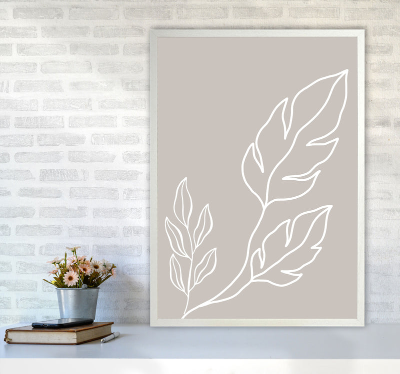 Inspired Stone Plant Silhouette Art Print by Pixy Paper A1 Oak Frame