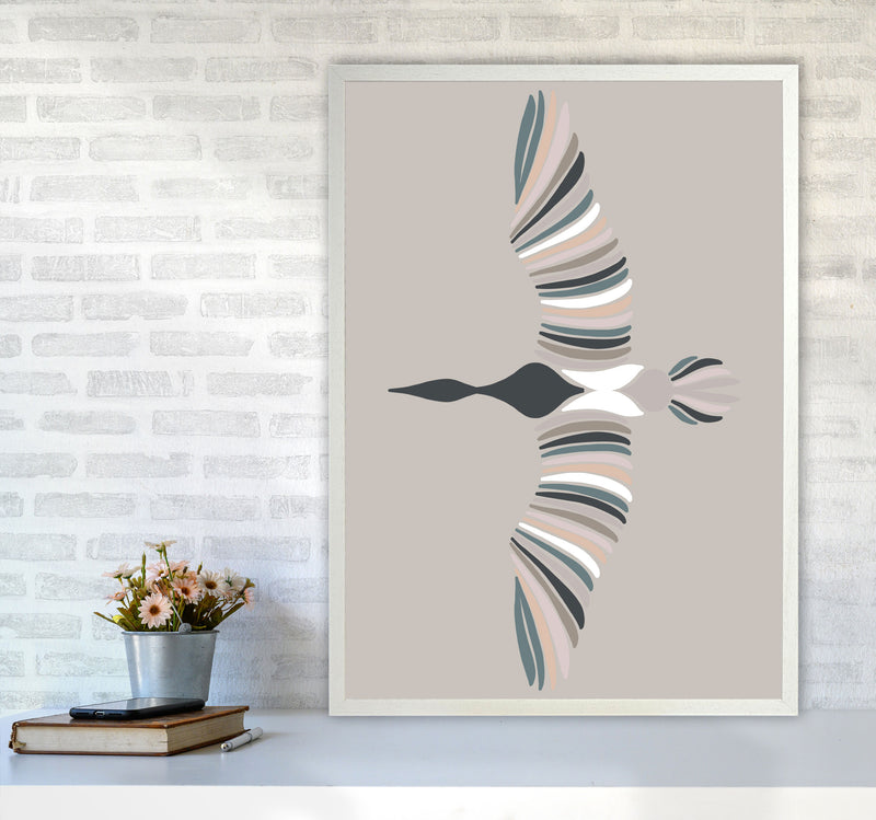 Inspired Bird Art Print by Pixy Paper A1 Oak Frame