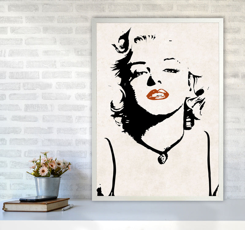 Autumn Marilyn abstract Art Print by Pixy Paper A1 Oak Frame