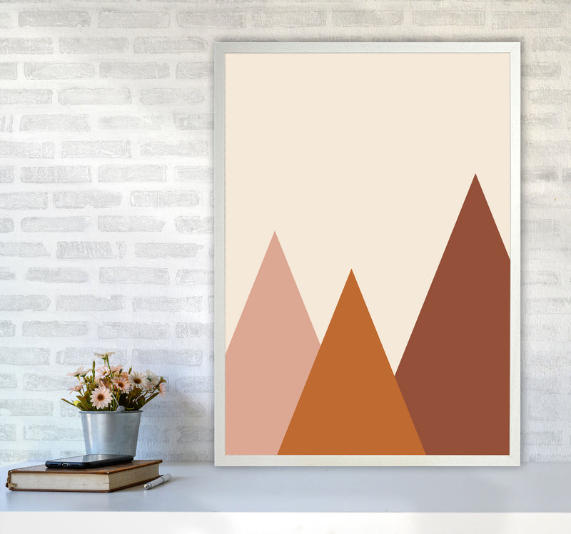Autumn Rolly abstract Art Print by Pixy Paper A1 Oak Frame