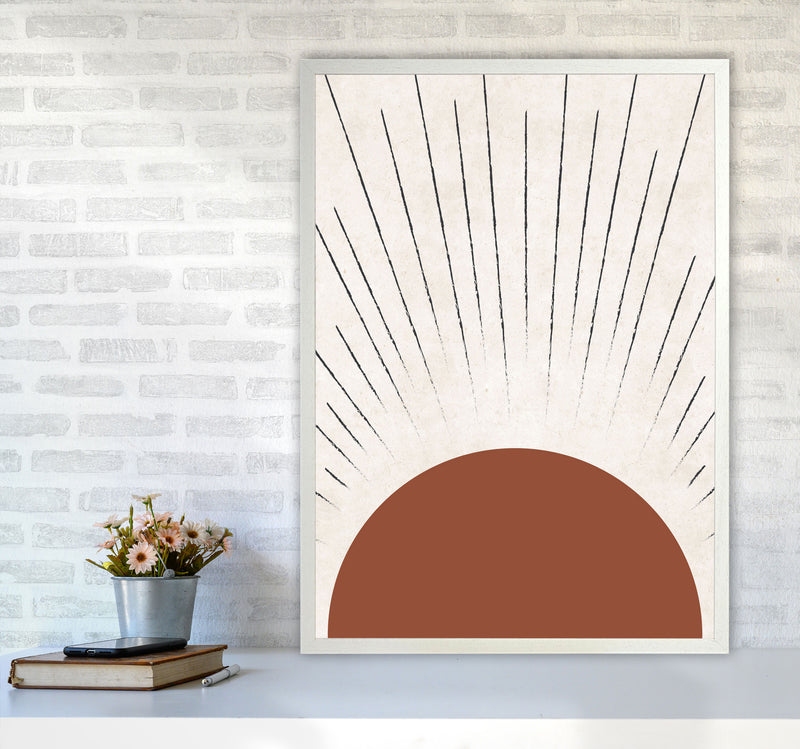Autumn Sasha Sun abstract Art Print by Pixy Paper A1 Oak Frame
