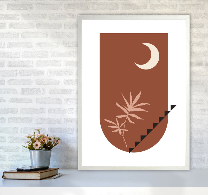 Autumn Willow abstract Art Print by Pixy Paper A1 Oak Frame