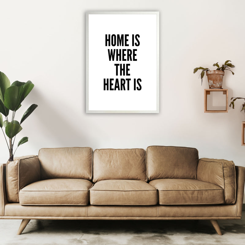Home Is Where The Heart Is Art Print by Pixy Paper A1 Oak Frame