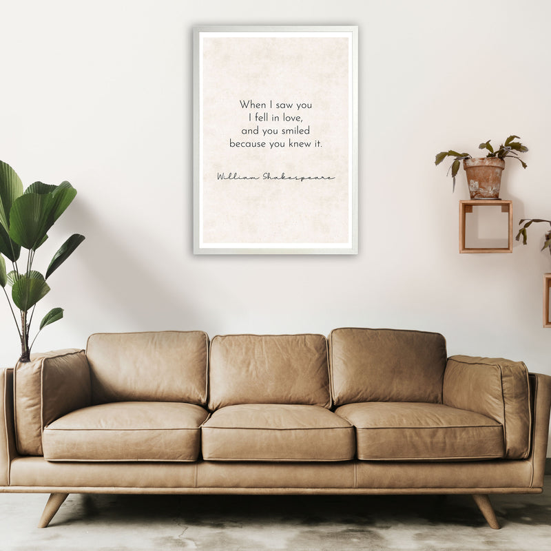 When I Saw You - William Shakespeare Art Print by Pixy Paper A1 Oak Frame