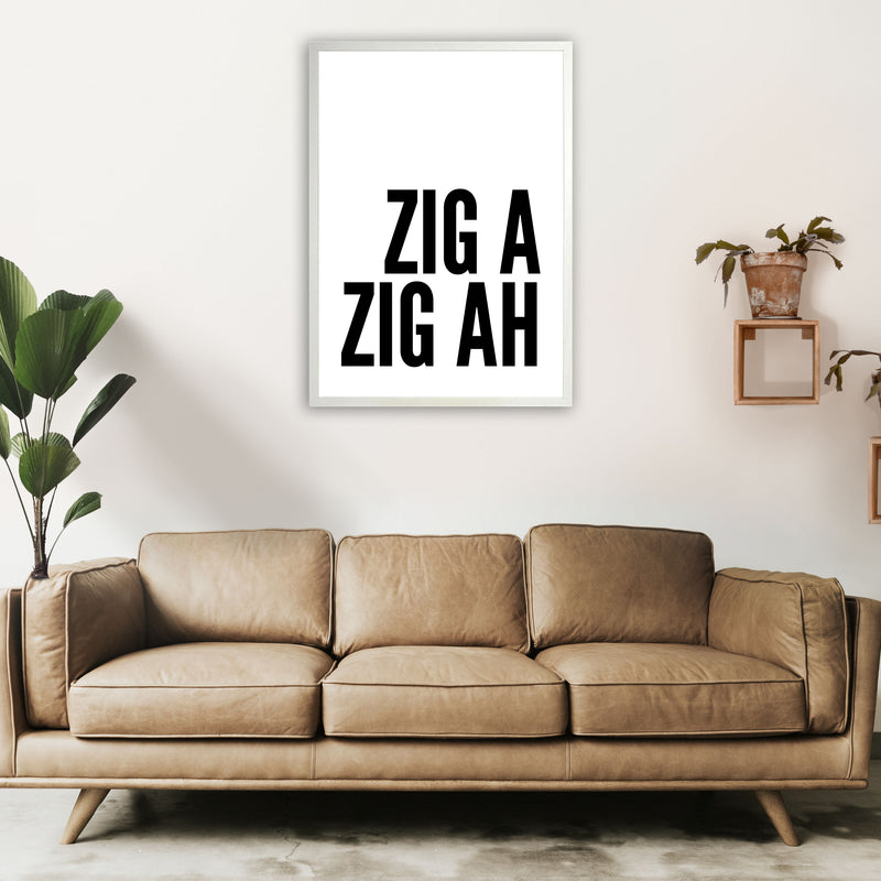 Zig a Zig Ah big Art Print by Pixy Paper A1 Oak Frame