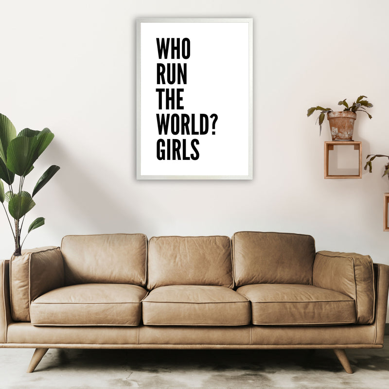 Who Run The World Art Print by Pixy Paper A1 Oak Frame