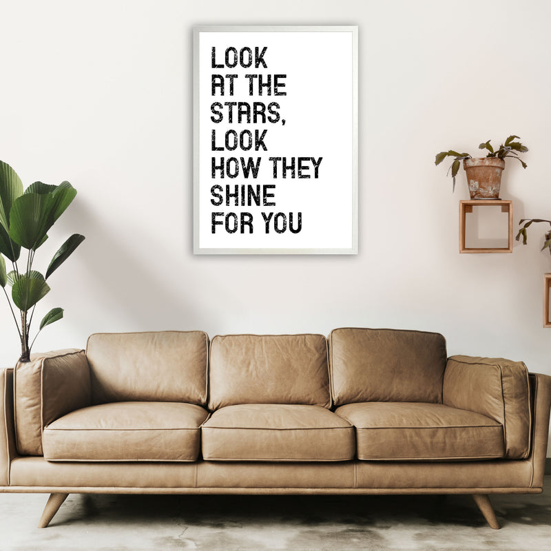 Look At The Stars Art Print by Pixy Paper A1 Oak Frame