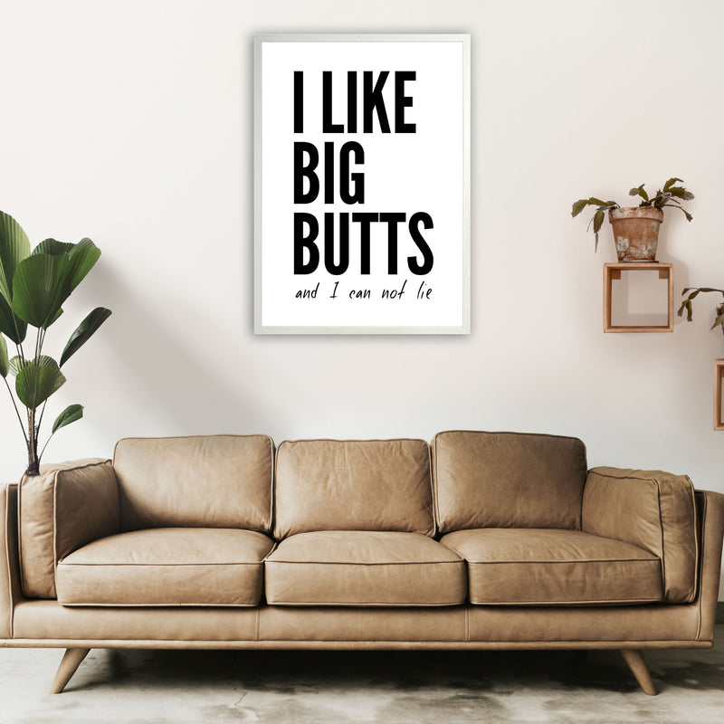 I Like Big Butts Art Print by Pixy Paper A1 Oak Frame