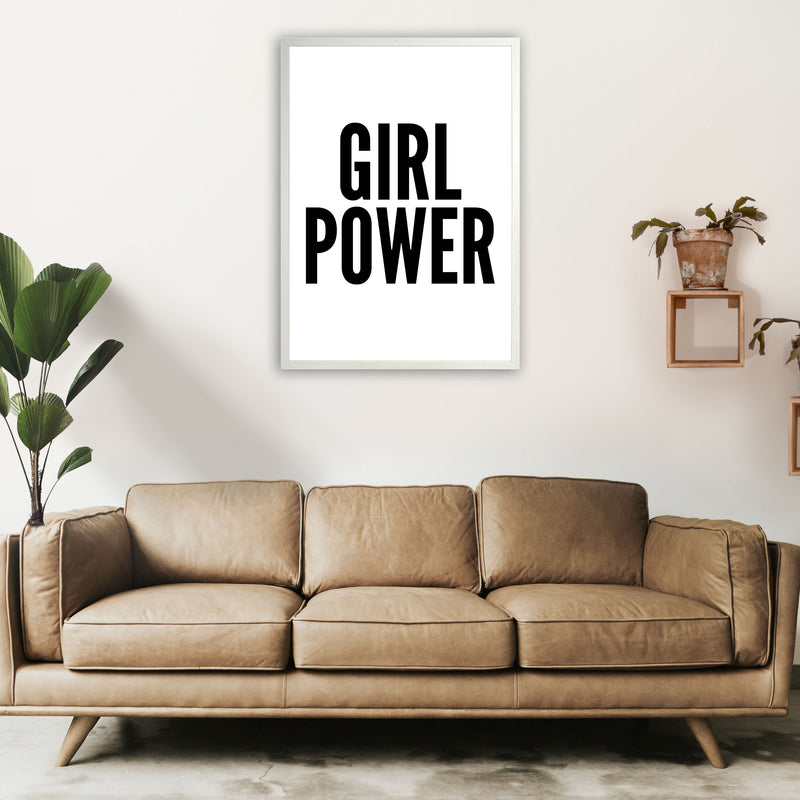 Girl Power Art Print by Pixy Paper A1 Oak Frame