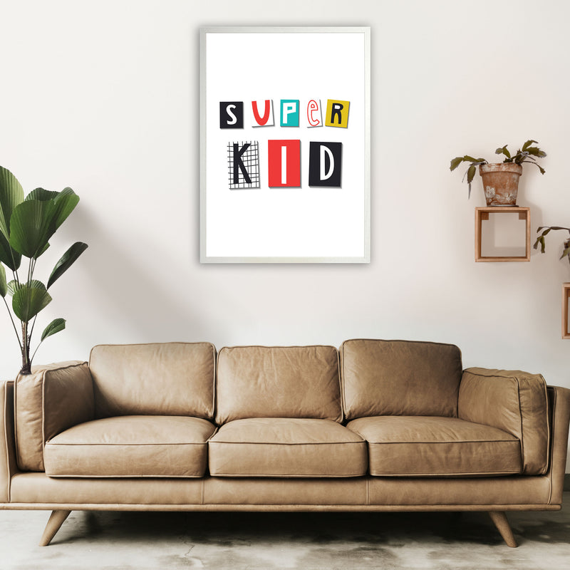 Super kid Art Print by Pixy Paper A1 Oak Frame
