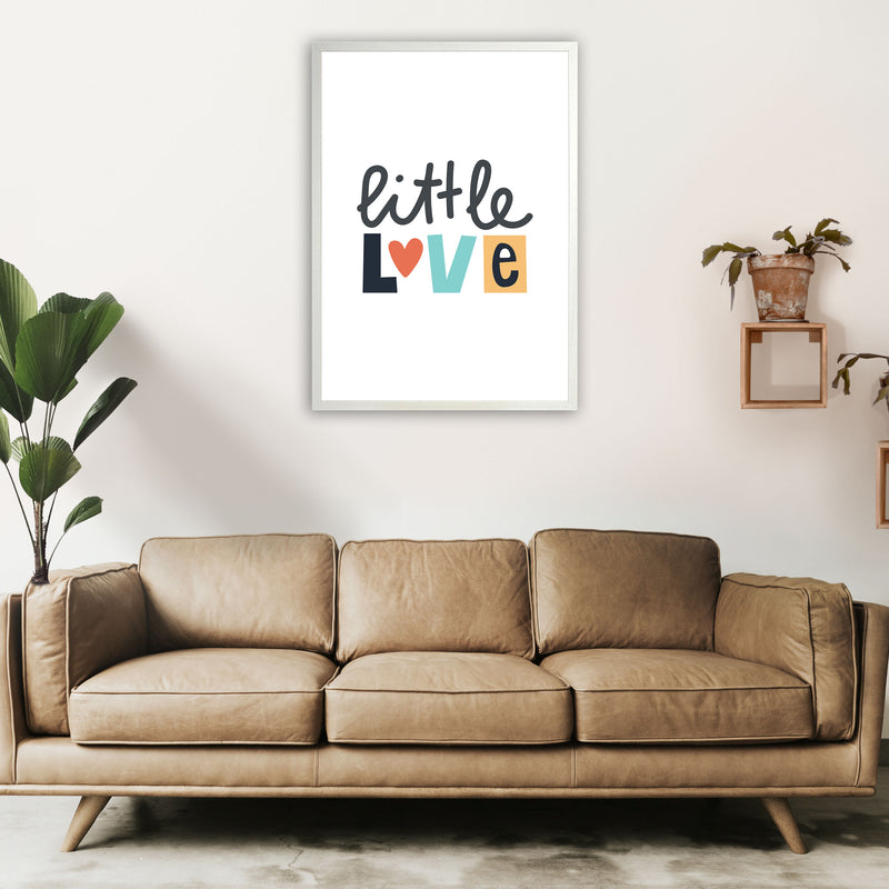 Little love Neutral kids Art Print by Pixy Paper A1 Oak Frame
