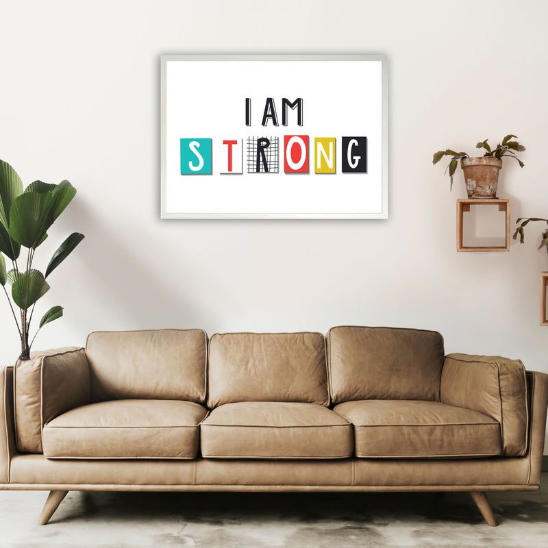 I am strong Art Print by Pixy Paper A1 Oak Frame