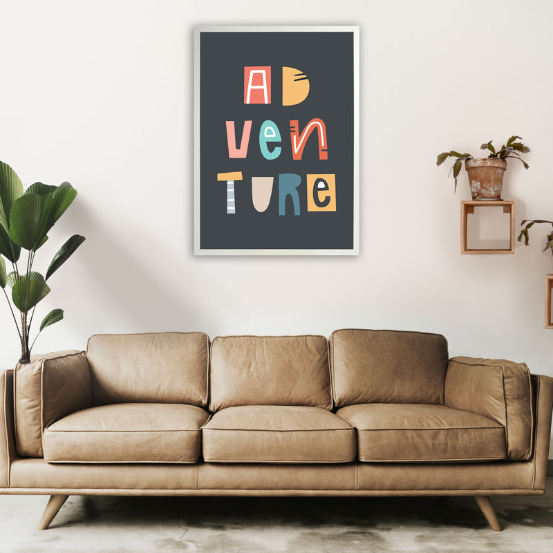 Adventure Neutral kids Art Print by Pixy Paper A1 Oak Frame